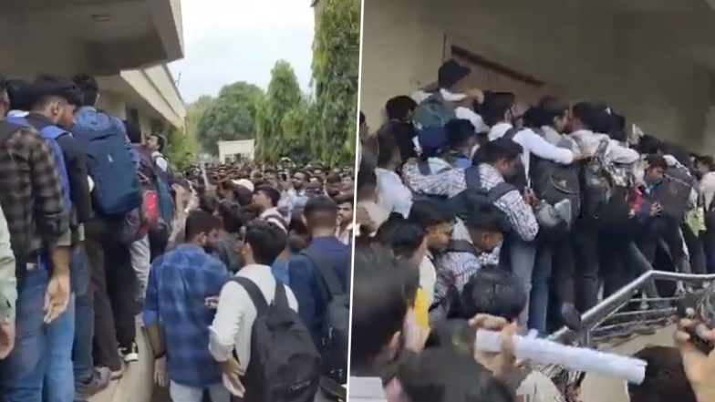 ‘Berojgari Ki Bimari ….’: Rahul Gandhi Says BJP-Ruled States Emerging as Epicentres of Unemployment Crisis After Viral Video Shows Stampede-Like Situation During Job Interview in Gujarat