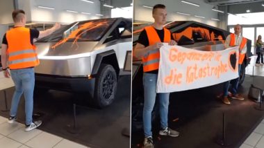 Germany: Climate Activists Attack Tesla Centre in Hamburg, Damage Vehicle; Video Surfaces