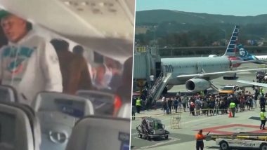 American Airlines Plane Evacuated After Smoke From Laptop Fills Cabin at San Francisco Airport, 3 Passengers Suffer Injuries (Watch Video)