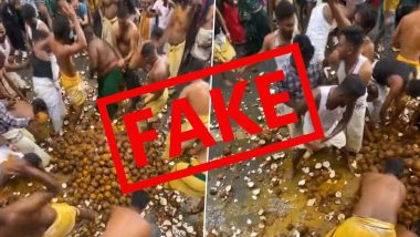 Paris Residents Smash Coconut as City Readies Itself for 2024 Olympic Games? Old Video of Ganesh Chaturthi Celebration Goes Viral With Fake Claim