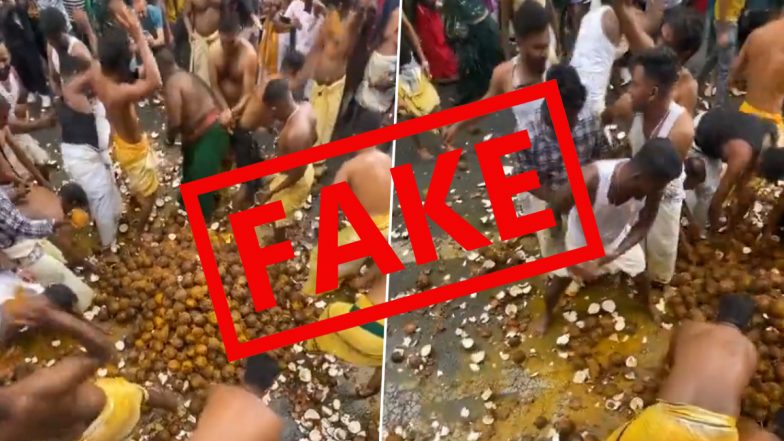 Paris Residents Smash Coconut as City Readies Itself for 2024 Olympic Games? Old Video of Ganesh Chaturthi Celebration Goes Viral With Fake Claim