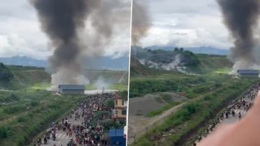 Nepal Plane Crash: Aircraft Crashes During Takeoff at Tribhuvan International Airport in Kathmandu (Watch Videos)