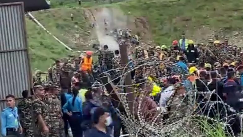 Nepal Plane Crash: At Least 13 Dead As Saurya Airlines Aircraft With 19 Onboard Crashes During Takeoff in Kathmandu (Watch Videos)