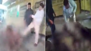 UP Shocker: Man Brutally Thrashes Mother, Brother in Middle of Road in Kanpur; Police Launch Probe After Video Goes Viral