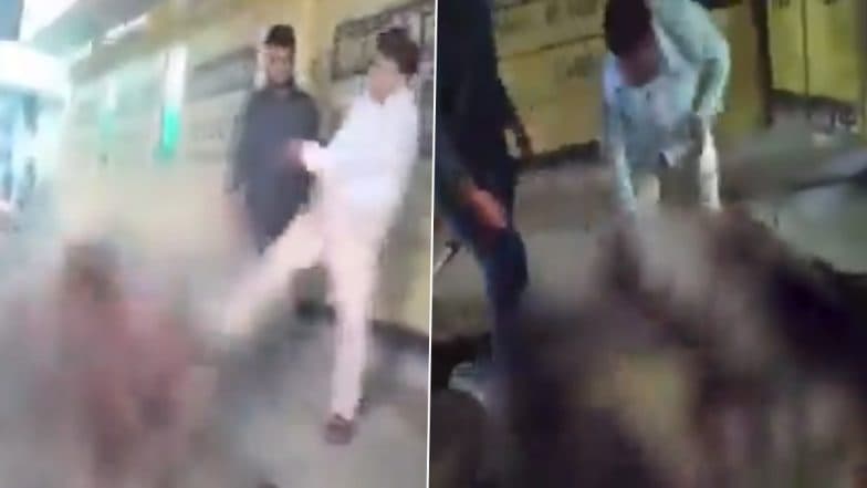 UP Shocker: Man Brutally Thrashes Mother, Brother in Middle of Road in Kanpur; Police Launch Probe After Video Goes Viral