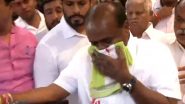 HD Kumaraswamy Taken to Hospital After His Nose Starts Bleeding During Press Conference in Bengaluru (Watch Video)