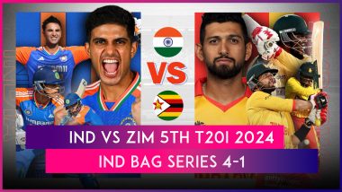 IND vs ZIM 5th T20I 2024 Stat Highlights: Sanju Samson, Mukesh Kumar Shine As India Win by 42 Runs, Bag Series 4–1