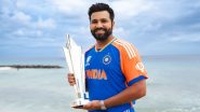 Rohit Sharma Poses With ICC T20 World Cup Trophy on the Beaches of Barbados, Pics Goes Viral