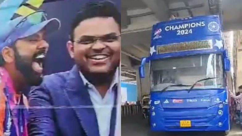 'Where is Rohit Sharma?' Fans Question Posters on Team India Victory Parade Bus After No Prominent Photo of T20 World Cup Winning Indian Captain