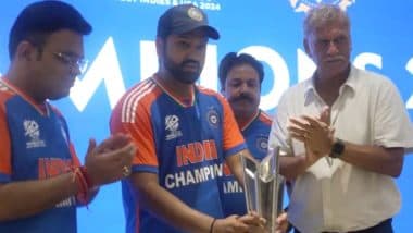 Rohit Sharma Brings T20 World Cup Trophy to BCCI Headquarters in Mumbai After Victory Parade (See Video)