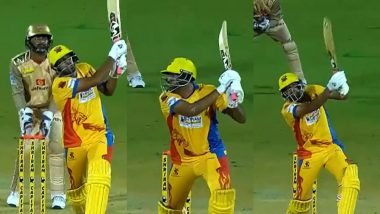 Ravichandran Ashwin Smashes 20 Ball 45 as an Opener for Dindigul Dragons Against Chennai Super Gillies During TNPL 2024 (Watch Video)