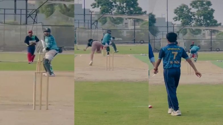 Babar Azam Hit Hard on Ribs While Trying To Pull Ubaid Shah During Practice Session, Video Goes Viral