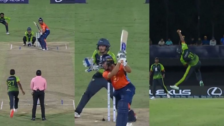 Shehan Jayasuriya Takes a One-Handed Catch With a Brilliantly Timed Jump To Dismiss Sanjay Krishnamurthi During Seattle Orcas vs San Francisco Unicorns MLC 2024 Match (Watch Video)