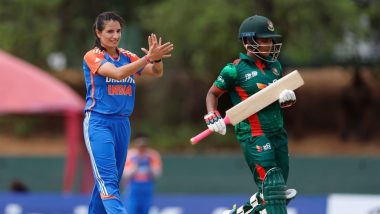 Renuka Singh Thakur Completes 50 T20Is During IND-W vs SL-W ICC Women's T20 World Cup 2024 Match, India Women's Cricket Team Pacer 'Grateful' (Watch Video)