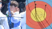 Paris Olympics 2024: Korean Archer Kim Je-deok Hits Bullseye Despite Bee Bother in Men’s Team Semi-Final Against China (Watch Video)