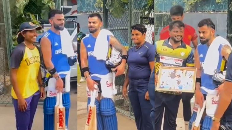 Virat Kohli Clicks Pictures With Local Fans Outside R Premadasa Stadium Ahead of IND vs SL 1st ODI 2024 Match (See Video)