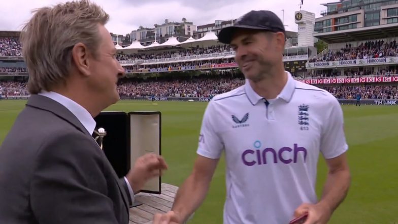 James Anderson Awarded Lifetime MCC Honorary Membership Following Retirement From International Cricket (Watch Video)