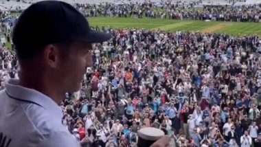 James Anderson Downs A Pint of Guinness in the Lord's Balcony Following Retirement From International Cricket, Video Gors Viral