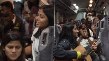 Jemimah Rodrigues Jams On Popular Bollywood Songs with Radha Yadav, Shreyanka Patil and Other Indian Teammates in Bus Ahead Of IND-W vs BAN-W Women's Asia Cup T20 2024 Semifinal (Watch Video)