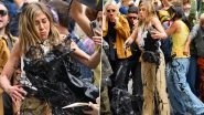 Did You See Jennifer Aniston&rsquo;s Visibly Furious Reaction When Oil Was Thrown at Her on &lsquo;The Morning Show&rsquo; Set? (Watch Viral Video)