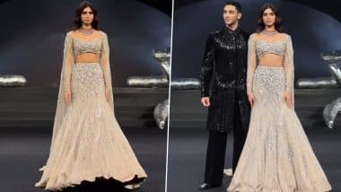 ICW 2024: Rumoured Couple Khushi Kapoor and Vedang Raina’s Sizzling Chemistry Lights Up Gaurav Gupta’s Show (Watch Video)