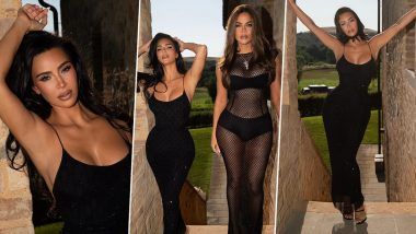 Kim and Khloe Twin in Black: The Kardashian Sisters Set Screens on Fire in Dazzling Black Ensembles (View Pictures)