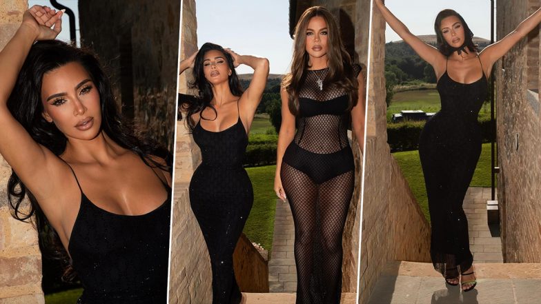 Kim and Khloe Twin in Black: The Kardashian Sisters Set Screens on Fire in Dazzling Black Ensembles (View Pictures)