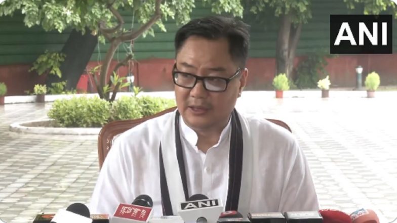 Parliament Budget Session 2024: Kiren Rijiju Slams Opposition, Says ‘They Only Abusing PM Narendra Modi, Not Willing To Discuss Union Budget’ (Watch Video)