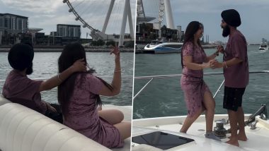 Kulhad Pizza Couple Romance in New Viral Video: Sehaj Arora and Wife Gurpreet Kaur Shoot Swoon-Worthy Instagram Reel In Front of London Eye (Watch)