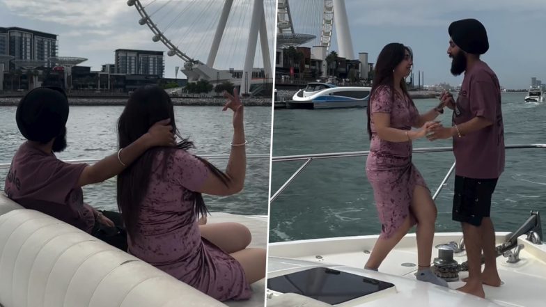 Kulhad Pizza Couple Romance in New Viral Video: Sehaj Arora and Wife Gurpreet Kaur Shoot Swoon-Worthy Instagram Reel In Front of London Eye (Watch)