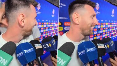 Emiliano Martinez Kisses Lionel Messi On His Neck During Post Match Interview After Argentina Defeats Canada to Enter Copa America 2024 Final (Watch Video)