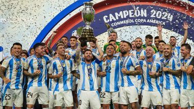 Argentina Football Team Photos for Wallpapers and HD Images for Free Download: HD Pics of Lionel Messi, Angel Di Maria and La Albiceleste Stars After Copa America 2024 Title Triumph To Share Online