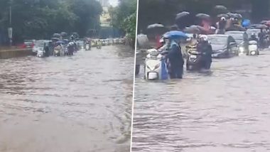 Mumbai Sees Heavy Showers; Flights of IndiGo, Air India, Vistara and Akasa Diverted, Waterlogging in Many Areas (Watch Videos)