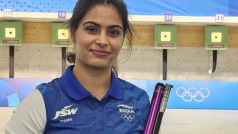 Manu Bhaker Becomes First Indian Athlete Post Independence To Win Two Medals in Single Edition of Olympics, Achieves Feat After Clinching Bronze Medal in 10m Air Pistol Mixed Team at Paris Olympic Games 2024