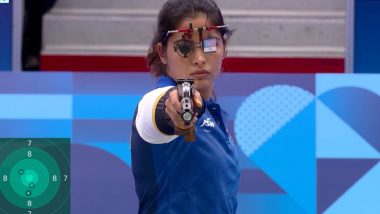 Manu Bhaker Finishes on Fourth Position in Women’s 25 M Air Pistol Event at Paris Olympics 2024, Misses Medal Hat-Trick After Fifth Round Exit with 28 Points Score