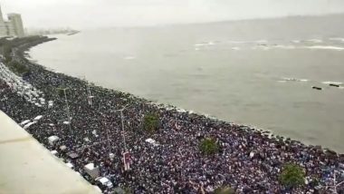 Team India Victory Parade: Mumbai Police Request Citizens To Avoid Commuting Towards Marine Drive As Sea of Fans Gather To Welcome India’s World Cup Winning Team (Watch Video)