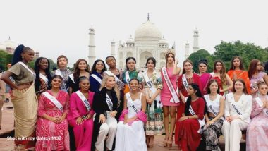 Miss Teen International 2024: Contestants From 30 Countries Visit Taj Mahal, Left Mesmerised With the Beauty of Indian Monument in Agra (View Pics and Videos)