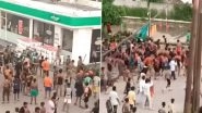 Uttar Pradesh: Kanwariyas Break Glass Window, Thrash Petrol Pump Employee in Muzaffarnagar After He Asks Them To Not Smoke Beedi Near Fuel Depot (Watch Video)