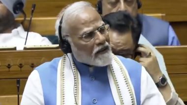 PM Modi Speech in Lok Sabha: Prime Minister Narendra Modi’s ‘Balak Budhhi’ Jibe at Rahul Gandhi (Watch Videos)