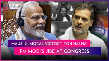 ‘Mausi Ji, Moral Victory Toh Hai Na’: PM Narendra Modi Invokes ‘Sholay’ Scene To Mock Congress, Takes ‘Balak Buddhi’ Jibe at Rahul Gandhi