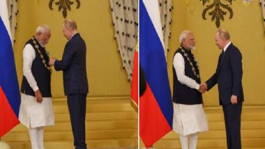 PM Narendra Modi Calls Russia’s Highest Civilian Award ‘Order of St Andrew the Apostle’ an Honour for 140 Crore Indians