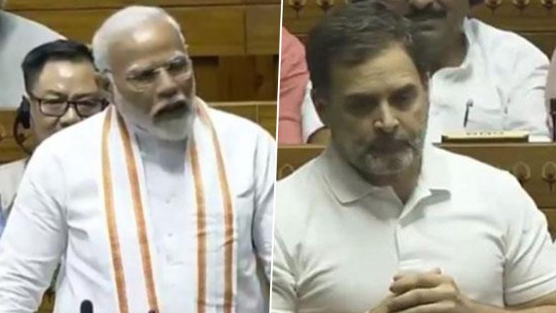 ‘Calling Entire Hindu Community Violent Is Very Serious Matter’: PM Narendra Modi Hits Out at Rahul Gandhi’s Remarks in Lok Sabha