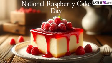 National Raspberry Cake Day 2024 Recipe: How To Make Raspberry Cake at Home? Quick Guide To Prepare the Delicious Dessert (Watch Video)