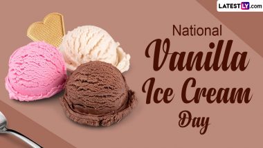 National Vanilla Ice Cream Day 2024 Wishes: Share Messages, Delicious Vanilla Ice Cream Photos, Wallpapers and GIFs To Celebrate the Most-Loved Ice Cream Flavour