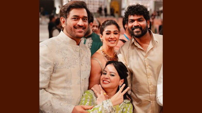 Nayanthara–Vignesh Shivan Pose With MS Dhoni and Sakshi Singh, Actress Calls Them ‘Pure Love’