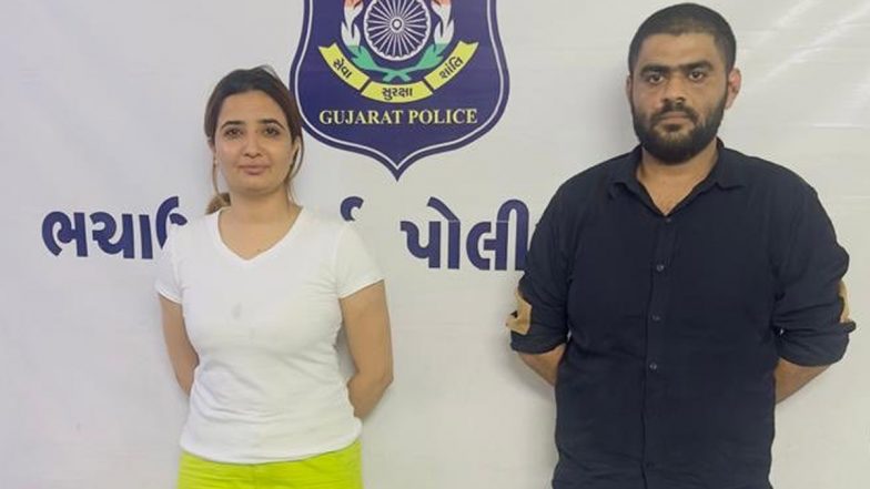 Neeta Choudhary Arrested in Liquor Smuggling Case: In Dry State Gujarat, 'Drunk' CID Constable Tries to Run Over Cops, Caught With Bootlegger in Kutch