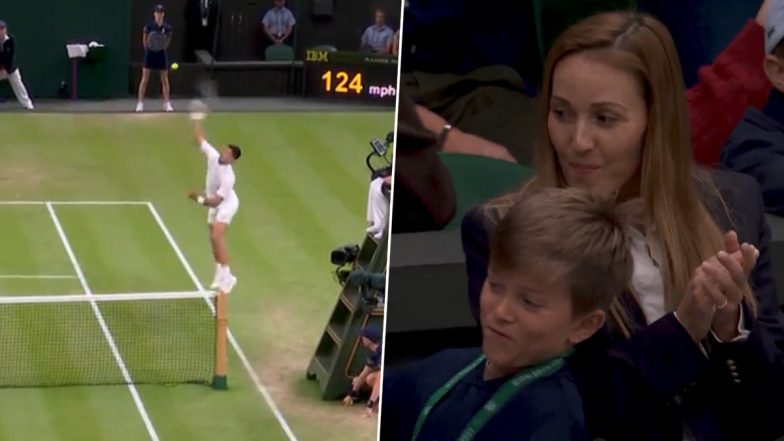 Novak Djokovic’s Son Stefan Mimics His Smash During Wimbledon 2024 Third-Round Match Against Alexei Popyrin, Video Goes Viral