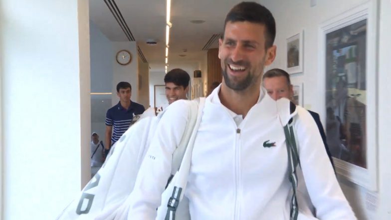 Carlos Alcaraz, Novak Djokovic Share Fun Moment Before Entering Centre Court For Wimbledon 2024 Men's Singles Final (Watch Video)