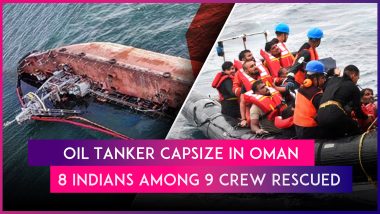 Oil Tanker Capsize in Oman: Indian Navy Warship INS Teg Rescues 8 Indians, 1 Sri Lankan off the Oman Coast