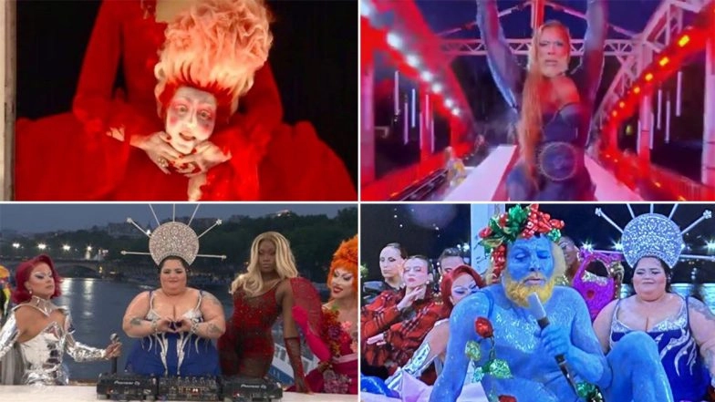 Olympic Games Paris 2024 Opening Ceremony Goes 'Woke'! Blasphemy to Satanism and Pedophilia, Netizens Say Olympics 'Died' Tonight After Reenactment of The Last Supper, Marie Antoinette's Beheading and Philippe Katerine's Depiction of Dionysus